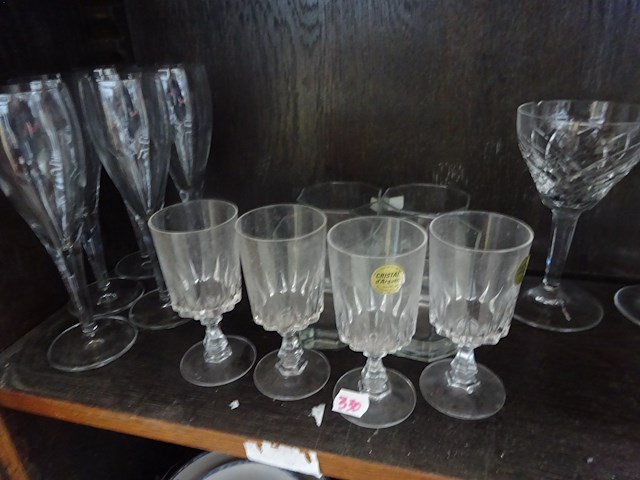 Diverse glazen , whisky, champagne en christal d'arc totaal 13x - afbeelding 1 van  1