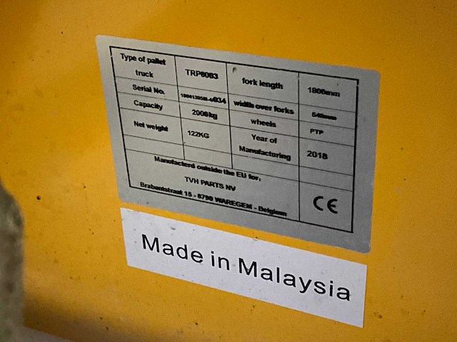 Diverse hand hydraulische palletwagen (4x) - afbeelding 2 van  10