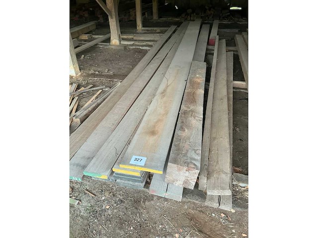 Diverse houten balken en planken (18x) - afbeelding 3 van  3