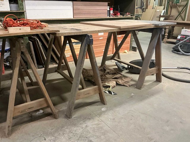 Diverse houten schragen (16x) - afbeelding 5 van  6