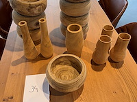 Diverse houten vazen/schalen - afbeelding 1 van  5