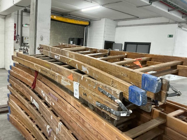 Diverse houten vouwladders (12x) - afbeelding 3 van  5