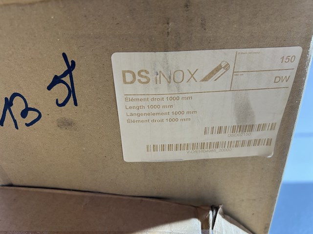 Diverse inox rookgas kanalen + koppelstukken (nieuw) - afbeelding 2 van  23