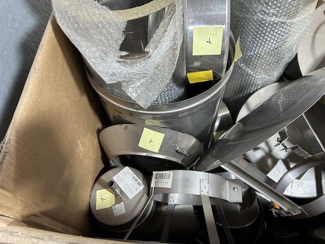 Diverse inox rookgas kanalen + koppelstukken (nieuw) - afbeelding 5 van  23