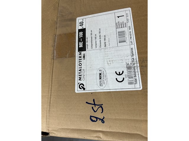 Diverse inox rookgas kanalen + koppelstukken (nieuw) - afbeelding 10 van  23