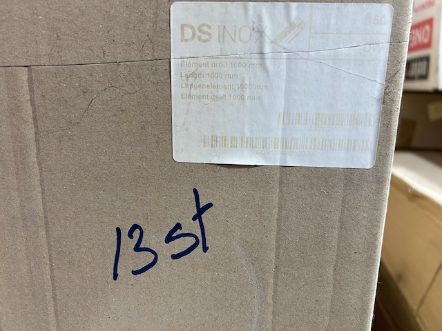 Diverse inox rookgas kanalen + koppelstukken (nieuw) - afbeelding 16 van  23