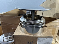 Diverse inox rookgas kanalen + koppelstukken (nieuw) - afbeelding 12 van  23