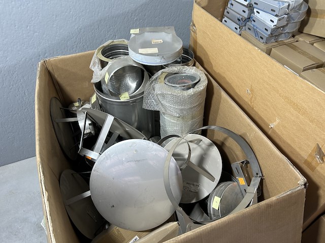 Diverse inox rookgas kanalen + koppelstukken (nieuw) - afbeelding 18 van  23