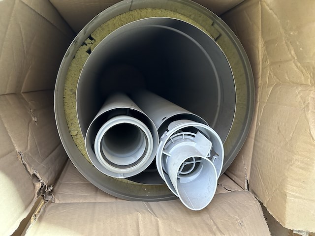 Diverse inox rookgas kanalen + koppelstukken (nieuw) - afbeelding 19 van  23