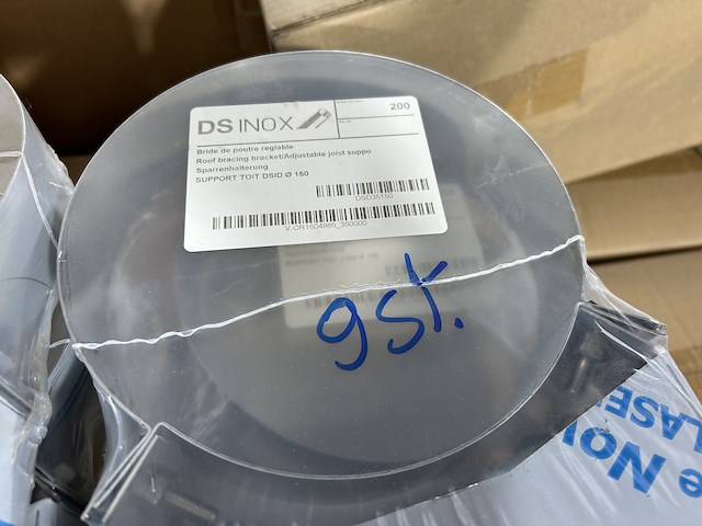 Diverse inox rookgas kanalen + koppelstukken (nieuw) - afbeelding 22 van  23