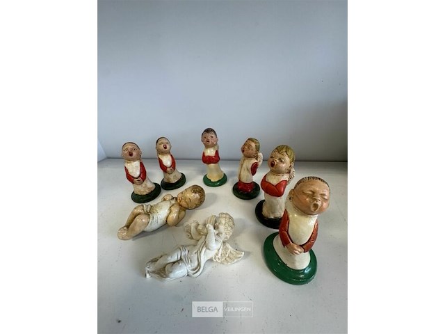 Diverse kerstkoorbeeldjes en cherubijnbeeldjes - afbeelding 2 van  2