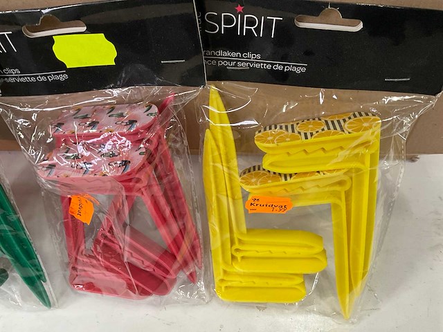 Diverse kleuren strandlaken clips set van 4 (85x) - afbeelding 2 van  5