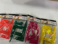 Diverse kleuren strandlaken clips set van 4 (85x) - afbeelding 5 van  5