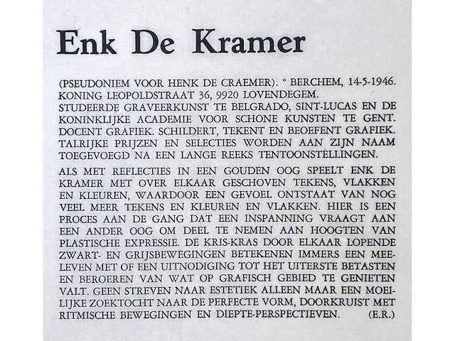 Diverse kunstenaars - lot van 10 prints - diverse technieken - afbeelding 21 van  38