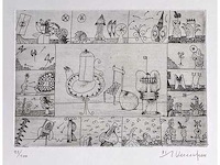 Diverse kunstenaars - lot van 8 - verschillende technieken - afbeelding 23 van  41