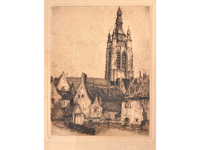 Diverse kunstenaars - lot van 9 in gelijste werken: roland devolder/ herman verbaere / weemaes... - afbeelding 23 van  46