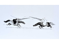 Diverse kunstenaars - lot van 9 werken op papier - afbeelding 46 van  50
