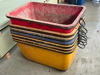 Diverse kunststof 200l beton-/mortelkuipen (7x) - afbeelding 2 van  2