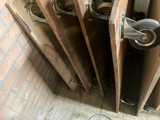 Diverse lage transportwagen/plateaukarren (4x) - afbeelding 4 van  4