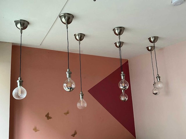 Diverse led design hanglampen (7x) - afbeelding 1 van  3