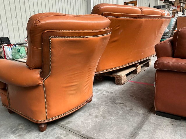 Diverse lederen bankstellen (2x) - afbeelding 6 van  6