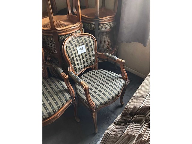 Diverse louis xv fauteuil (12x) - afbeelding 4 van  5