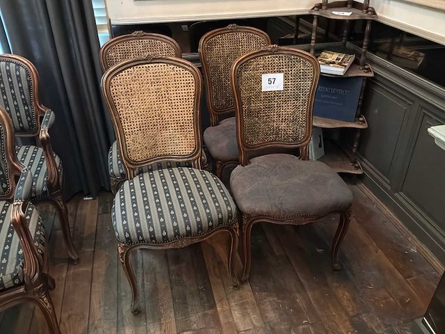 Diverse louis xv fauteuil (4x) - afbeelding 1 van  5