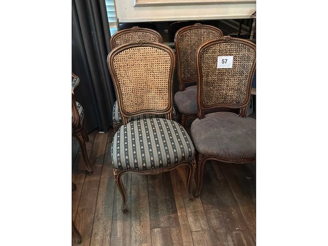 Diverse louis xv fauteuil (4x) - afbeelding 2 van  5