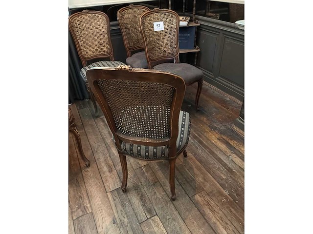 Diverse louis xv fauteuil (4x) - afbeelding 3 van  5
