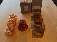 Diverse oranje/ bruine kaarshouders - afbeelding 2 van  5