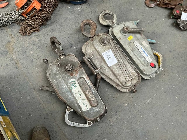 Diverse staalkabel takel / tirfor (3x) - afbeelding 1 van  4