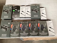 Diverse telefoonhouders en -kabels (12x)