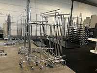 Diverse verrijdbare rvs kledingrekken (10x) - afbeelding 1 van  8