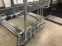 Diverse verrijdbare rvs kledingrekken (10x) - afbeelding 5 van  9