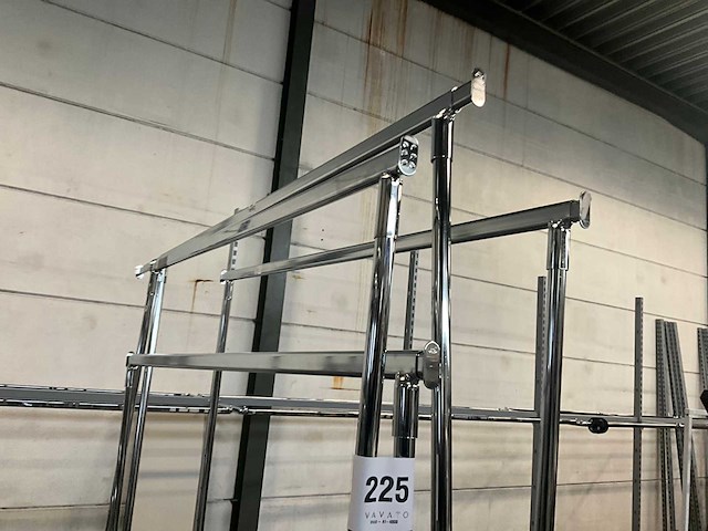 Diverse verrijdbare rvs kledingrekken (10x) - afbeelding 6 van  9