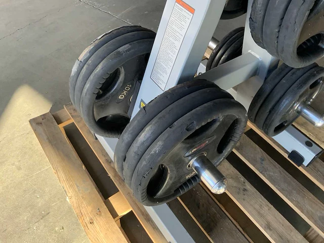 Diversen schijven 50mm 2x20;12x10;7x5kg krachtstation - afbeelding 4 van  5