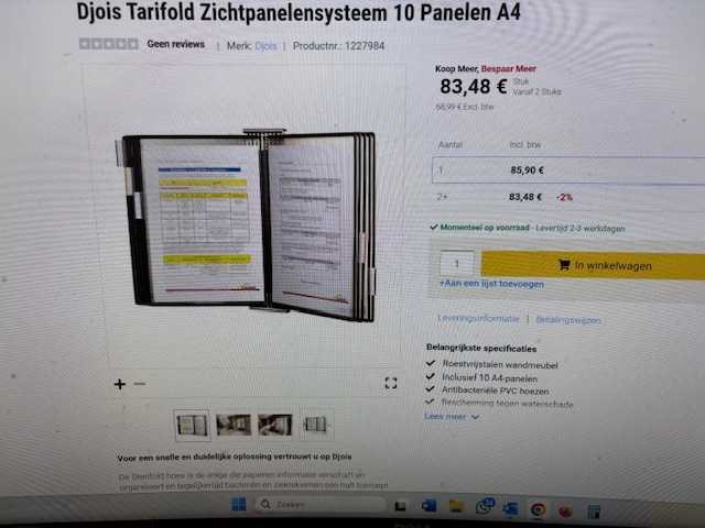 Djois - 5x zichtpanelensysteem voor kantoor (5x) - afbeelding 6 van  6