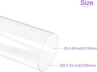 Dmiotech 115 mm x 120 mm 30,5 cm (12 inch) transparante acrylbuis - afbeelding 3 van  5