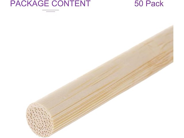 Dmiotech houten deuvelstangen (50 stuks) - afbeelding 2 van  4