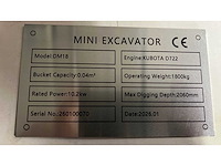 Dmpro kubota - 2026 - dm18y - minigraafmachine - afbeelding 14 van  19