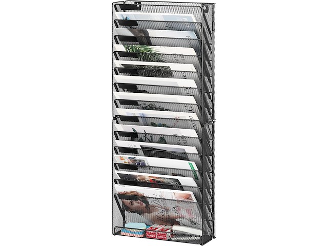 Documentenhouder 14 pockets metaal zwart - afbeelding 1 van  4