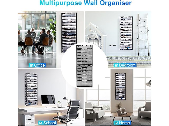 Documentenhouder 14 pockets metaal zwart - afbeelding 2 van  6