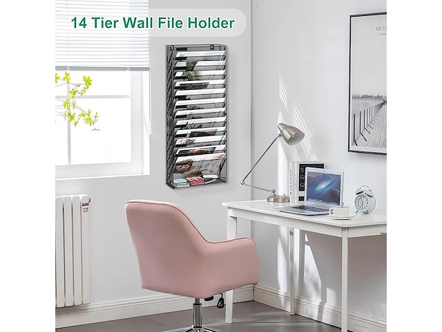 Documentenhouder 14 pockets metaal zwart - afbeelding 3 van  4