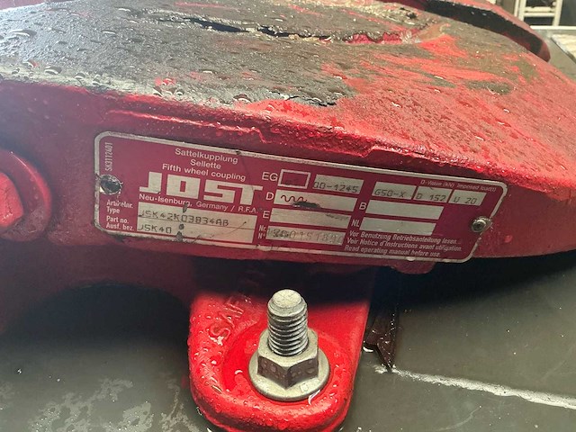 Dolly jost jsk40 koppelschotel (fifth wheel coupling) - afbeelding 6 van  14