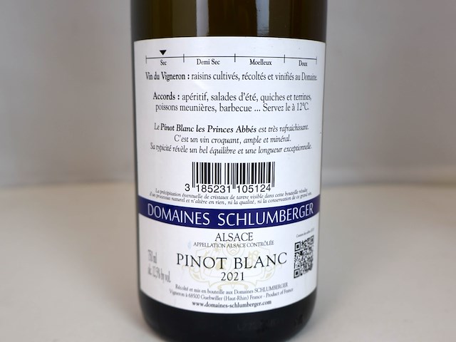 Domaines schlumberger pinot blanc 2021 (3x) - afbeelding 3 van  3