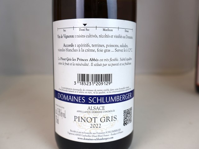 Domaines schlumberger pinot gris 2022 (5x) - afbeelding 3 van  3