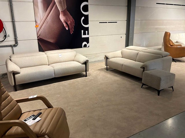 Domenica naturel 2- delige electrische relaxzetel 2+3 zit+ voetbank - afbeelding 3 van  5