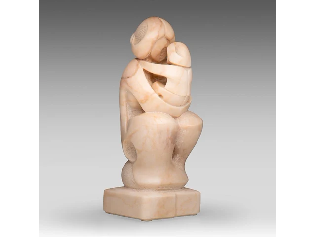 Domenico colanzi (1944), mother and child, marble sculpture 38 cm. (14.96 in.) - afbeelding 6 van  9