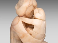 Domenico colanzi (1944), mother and child, marble sculpture 38 cm. (14.96 in.) - afbeelding 7 van  9
