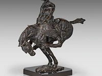 Domien ingels (1881-1946), 'bronco', patinated bronze on a marble base h 41 cm. (16.14 in.), with base 44 cm. (17.32 in.)